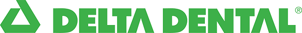 Close-up of the Delta Dental logo